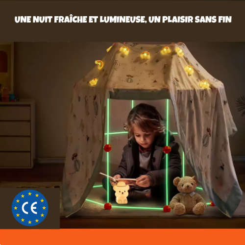 KIDIBLOCKS - Kit de Construction Enfant – Fort, Cabane et Tente | 80 Tiges & 40 Boules – Jeu Créatif Éducatif